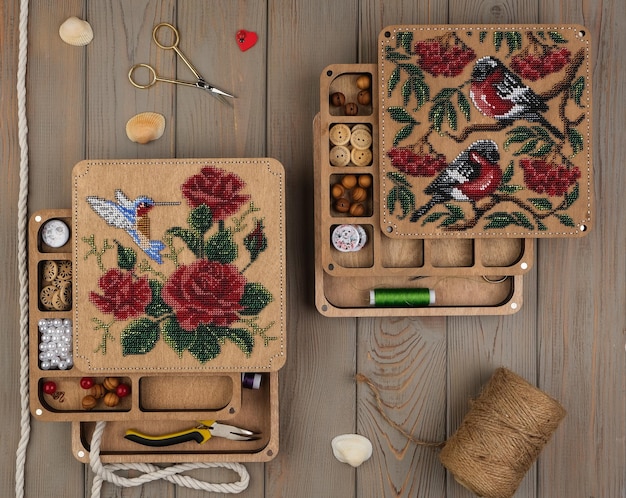 zestawy haftu w opakowaniu